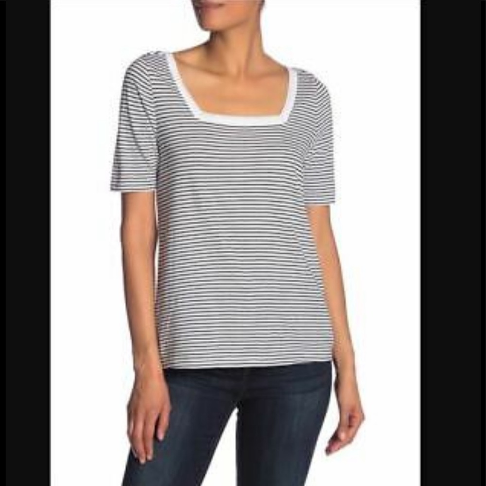 NWOT✨Cute Nordstrom Square Neck Short Sleeve Top